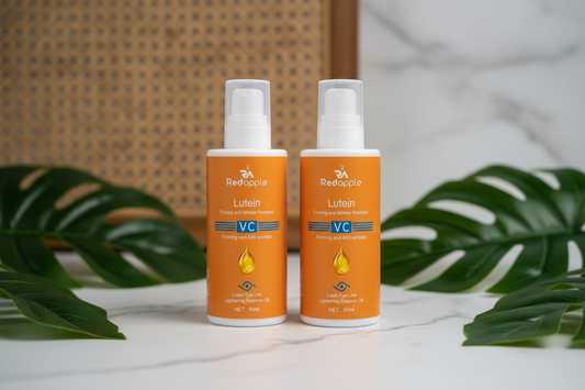 Lutein Firming and Anti-Wrinkle cream in elegant spa setting