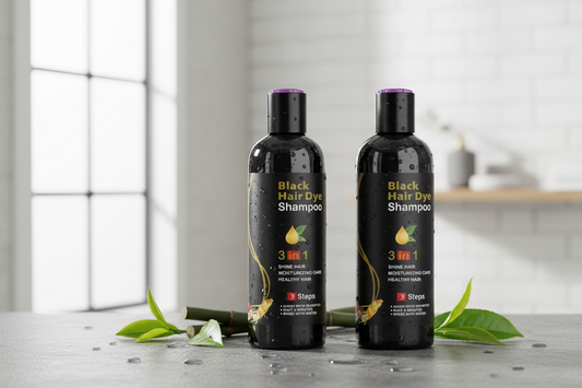 Unisex Instant Black Herbal Hair Dye Shampoo for Grey Hair Coverage Shampoo 3 in 1(100ml) Pack Of 2